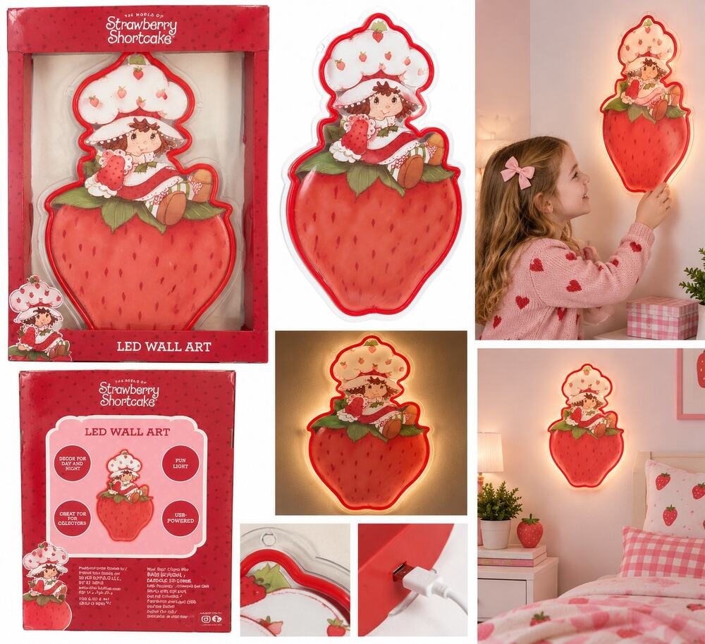 Strawberry Shortcake LED Wall Art – USB Powered